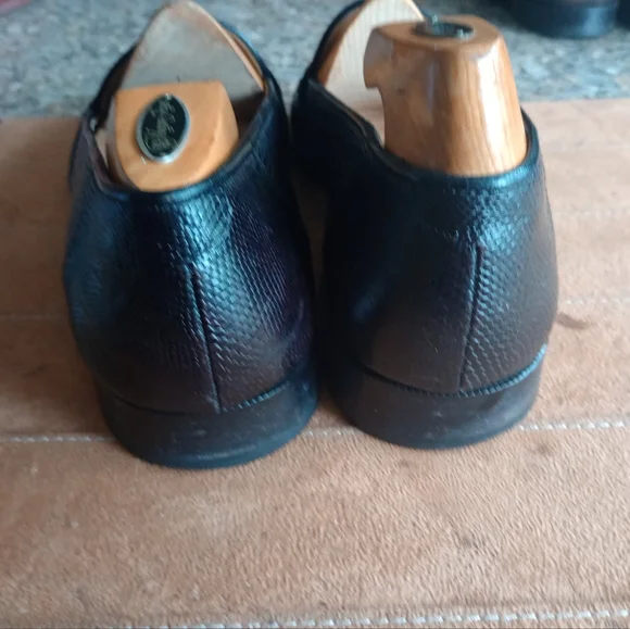 MAGNANNI MENS Black LizardSkin Slipon Penny Loafer Size 11M (94)